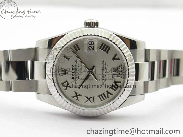 0107 Datejust 31mm 278271 SS BP Maker Best Edition Silver Roman Dial on Oyster Bracelet Trendy 2746